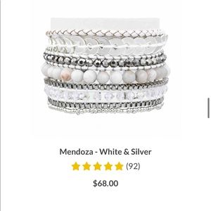 Victoria Emerson Mendoza white and silver cuff